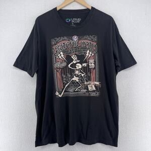 GRATEFUL DEAD Shirt Mens XL Liquid Blue GDP Worlds Greatest Show Cotton Black